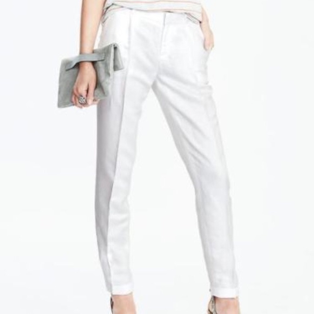 White Linen Avery Pant